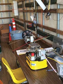 GMP Breeze Cable Blowing Machine inside of the box truck to blow in the 4-count fiber to the homes through the splice enclosure. GMP Breeze Cable Blowing Machine inside of the box truck to blow in the 4-count fiber to the homes through the splice enclosure.