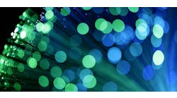 Fiber optics abstract background (green &ndash; blue)