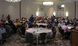 Attendees waiting for the next Education Session to begin. Attendees waiting for the next Education Session to begin.