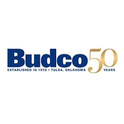 Budco 50 Years logo, established in 1970, Tulsa, Oklahoma