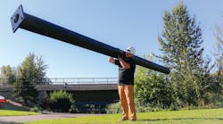 Composite towers weigh a fraction of those made from metal, making them easier to transport, store and install. This 25-foot pole weighs just 180 pounds including the base.