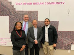 Belinda Nelson and Jim Meyers of Gila River Telecommunications, Inc. (GRTI), Josh, and Mikhail Sundust of Digital Connect Initiative, and affiliate of GRTI. Belinda Nelson and Jim Meyers of Gila River Telecommunications, Inc. (GRTI), Josh, and Mikhail Sundust of Digital Connect Initiative, and affiliate of GRTI.