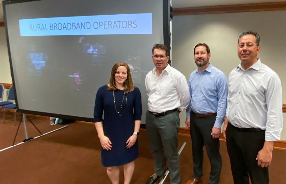Charlie joined other rural operators for the educational presentation to the Texas capitol legislative staff. Pictured left to right: Jennifer Prather, Joey Anderson, Patrick Sherrill, and Charlie.