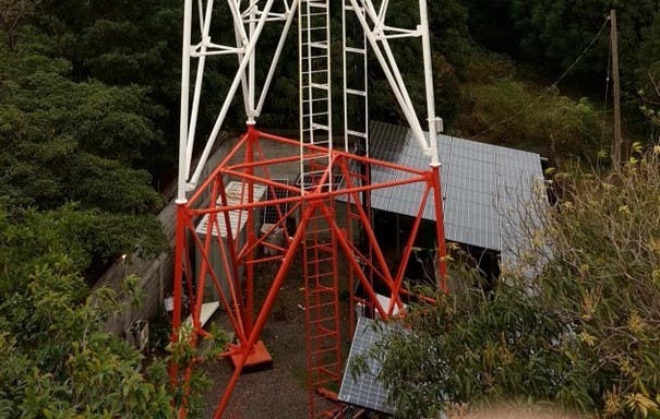 Figure 1. Telecom tower with a solar power plant at a remote island in Nicaragua. (Source: THEnergy)