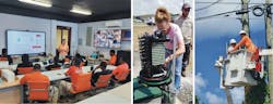 Figure 2. Kelly Weissmann, from Clearfield, is not only at home in the classroom, but she also routinely travels to help customers in the field understand how to properly use the company’s products—on the ground and in the air! Figure 2. Kelly Weissmann, from Clearfield, is not only at home in the classroom, but she also routinely travels to help customers in the field understand how to properly use the company’s products—on the ground and in the air!