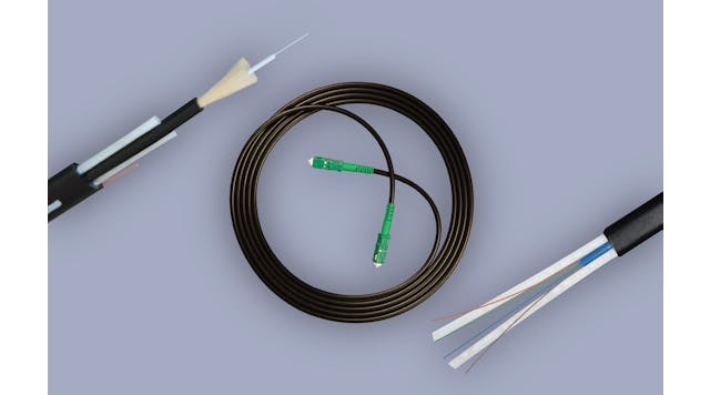 Figure 2. Typical flat and round fiber drop cables.