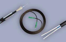 Figure 2. Typical flat and round fiber drop cables.