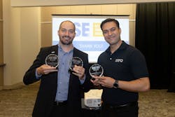 Guillaume Lavallée and Yasin Alekhorshid from EXFO. Guillaume Lavallée and Yasin Alekhorshid from EXFO.