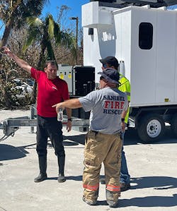 Verizon works with local public safety officials after Hurricane Ian.