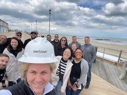 Julie and team checking out the upgraded network at the Asbury Park, NJ, boardwalk. Julie and team checking out the upgraded network at the Asbury Park, NJ, boardwalk.