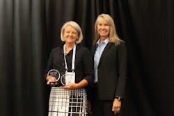 Kimberly Hartwell from Corning with Editor-in-Chief Sharon Vollman. Kimberly Hartwell from Corning with Editor-in-Chief Sharon Vollman.