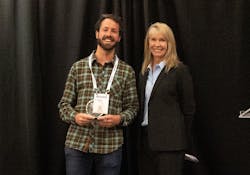 Pat Edwards from VETRO with Editor-in-Chief Sharon Vollman. Pat Edwards from VETRO with Editor-in-Chief Sharon Vollman.