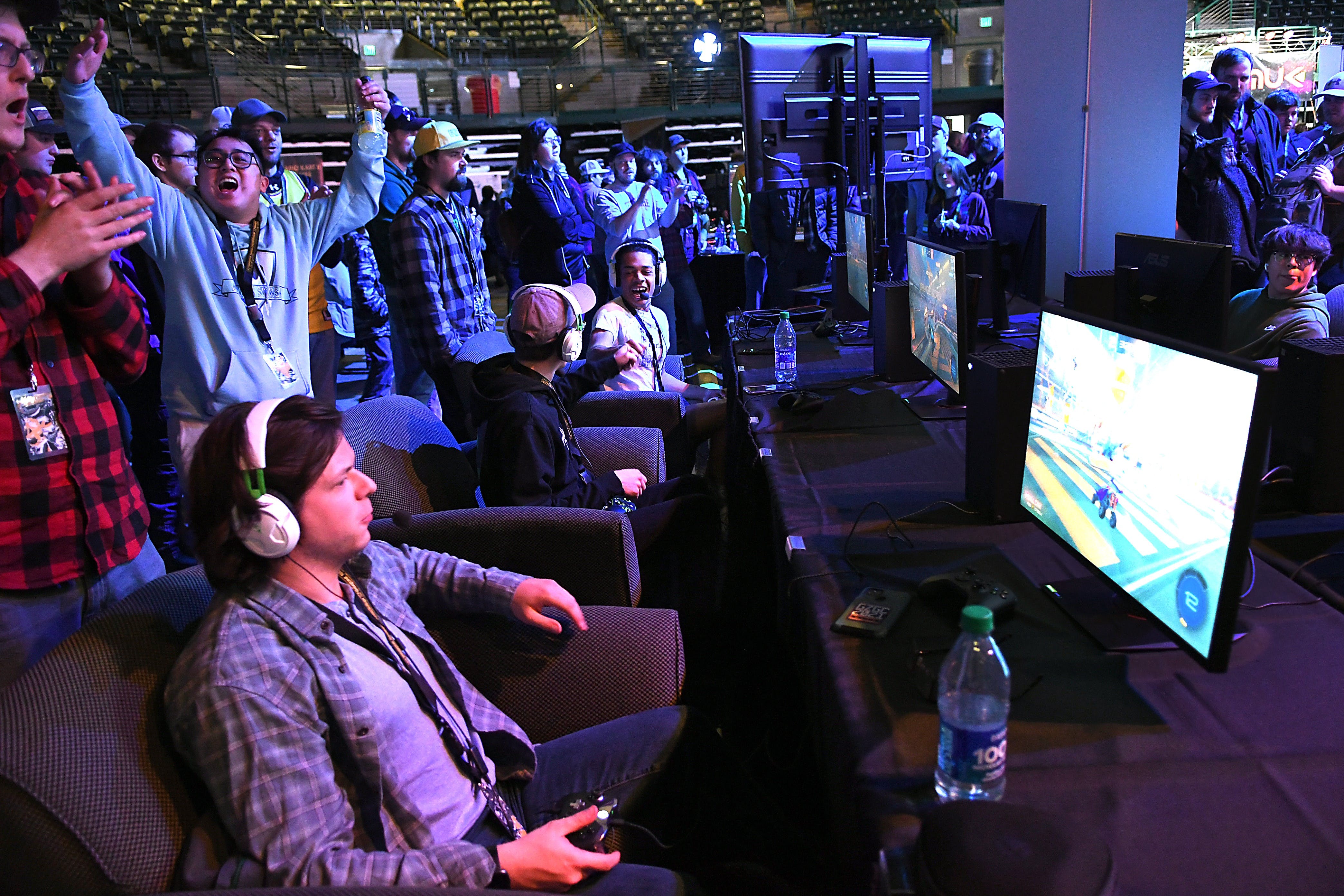 Gamers compete at the 2023 GigaZone Gaming Championship hosted by Paul Bunyan Communications in Bemidji, Minnesota.