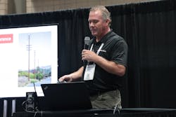 Derrick Reish, showcasing Laser Tech products in the Demo Zone. Derrick Reish, showcasing Laser Tech products in the Demo Zone.