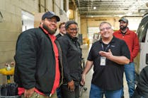 Garage visit and all hands call in Harrisburg, PA. Pictured left to right: Ricky Urena, Jeff Harmon, Teonna Proctor, Doug Sullivan, and Dan Schopf.