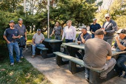 Janelle regularly conducts face-to-face meetings with technicians across the Midwest. Janelle regularly conducts face-to-face meetings with technicians across the Midwest.