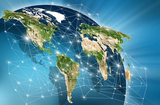 World Map On A Technological Background Best Internet Concept Of Global Business Elements Of This Image Furnished By World Map On A Technological Background, Bright Lines And Rays, Symbols Of The Internet, Radio, Television, Mobile And Satellite Communications Primary Source And Elements Of This Image Furnished By Nasa