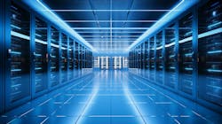 Inside a Data Center. Inner space of data center, furnished with rack servers and computers, emblematic of cutting-edge of technology in modern telecommunications AI generated Inside a Data Center. Inner space of data center, furnished with rack servers and computers, emblematic of cutting-edge of technology in modern telecommunications AI generated