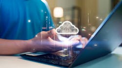 A Person Holding A Glowing Cloud Icon Above A Laptop, Symbolizing Cloud Computing, Data Storage, Or Digital Technology Concepts A Person Holding A Glowing Cloud Icon Above A Laptop, Symbolizing Cloud Computing, Data Storage, Or Digital Technology Concepts