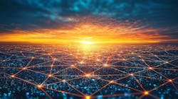 An advanced telecommunication network is seen at night in a futuristic smart city - Digital Connectivity AI generated An advanced telecommunication network is seen at night in a futuristic smart city - Digital Connectivity AI generated