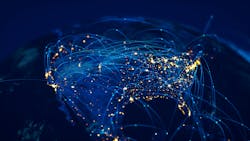 Data flow across North America Data flow across North America