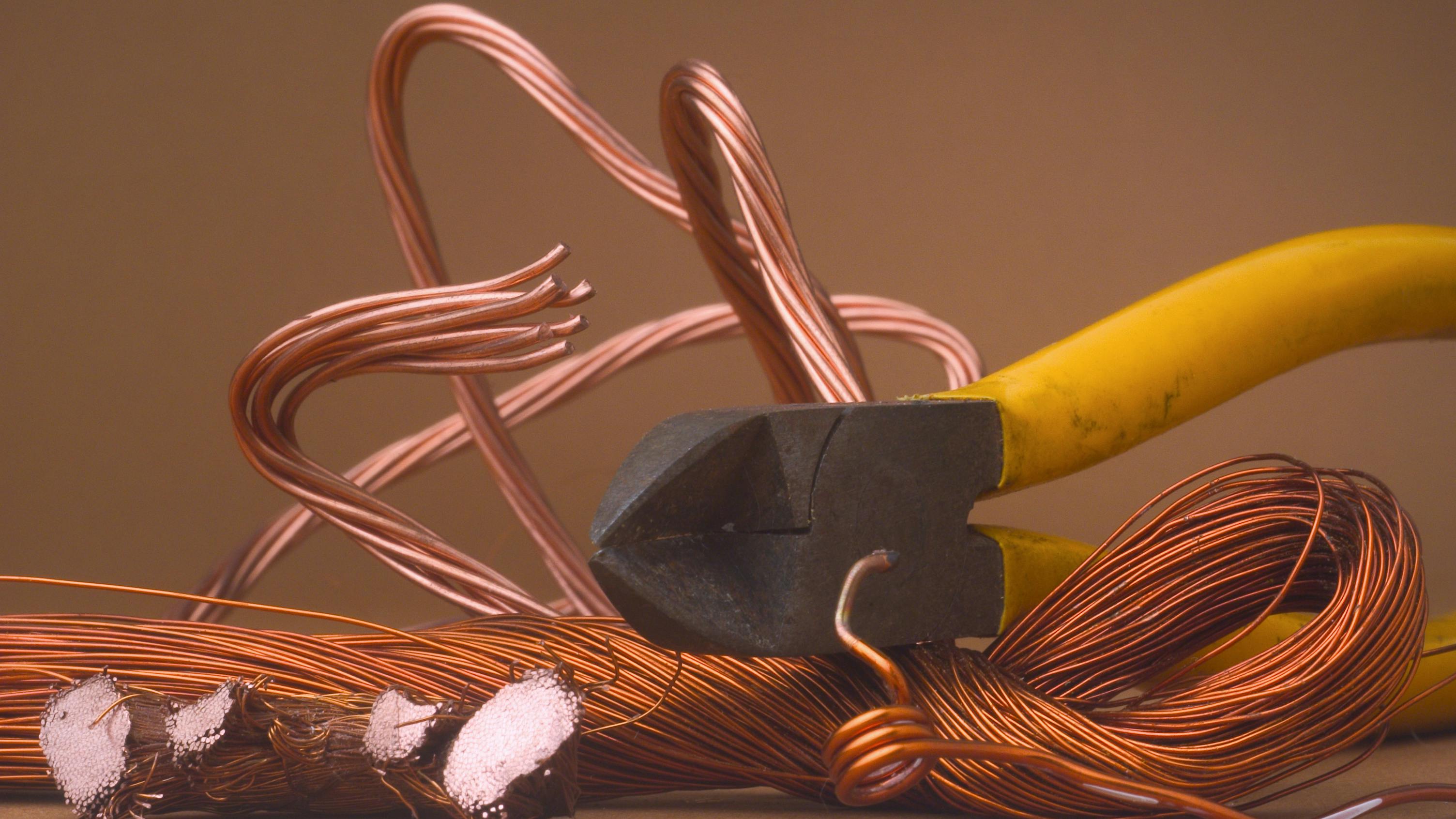Copper wire and a wire cutter.