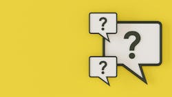 Question marks on speech bubbles Question marks on speech bubbles