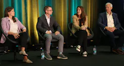 Opening Keynote panelists (left to right): Ashley Church, gFiber; TJ Plumley, United Fiber; Kristina Harrison, Brightspeed; David Stehlin, TIA.